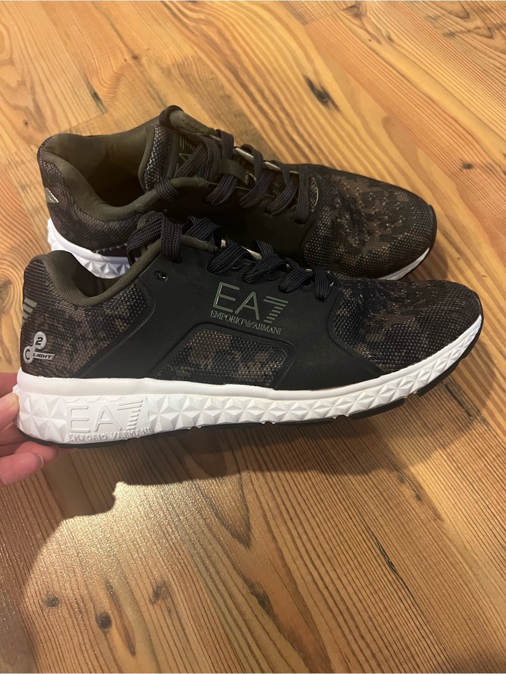 100% AUTHENTIC Emporio Armani EA7 Men's Black/Brown (Camouflage) Snickers